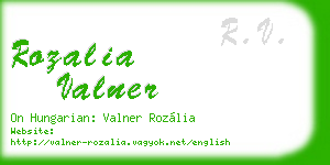 rozalia valner business card