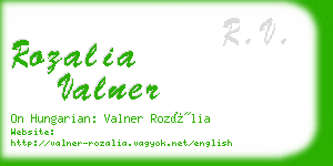 rozalia valner business card